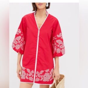 NWT Red Floral Embroidered Dress from Tuckernut!